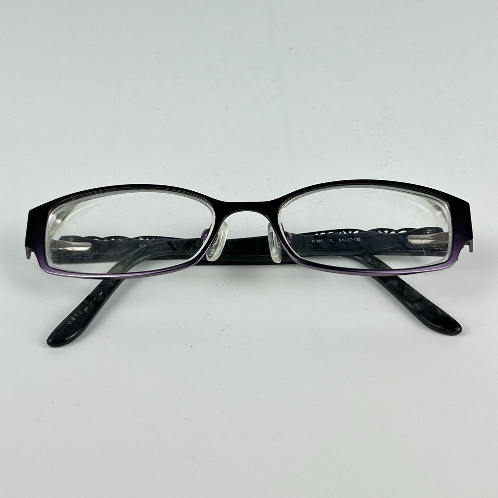 Rampage R 181‎ Unisex Eyeglasses Black & Purple Plastic Full Rim 51-17-135 mm - Picture 8 of 8